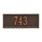 Hartford Address Plaque with a Oil Rubbed Bronze Petite Wall Mount with One Line of Text