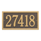 Bismark Address Plaque with a Bronze & Gold Finish, Standard Wall Mount with One Line of Text