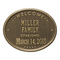Welcome Oval FAMILY Established Personalized Plaque Antique Brass