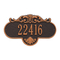 Rochelle Address Plaque with a Oil Rubbed Bronze Finish, Standard Wall Mount with One Line of Text