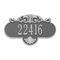 Rochelle Address Plaque with a Pewter & Silver Finish, Standard Wall Mount with One Line of Text