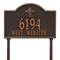 Bayou Vista Address Plaque with a Oil Rubbed Bronze Finish, Standard Lawn with Two Lines of Text