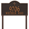 Bayou Vista Address Plaque with a Oil Rubbed Bronze Finish, Estate Lawn with Two Lines of Text