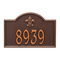 Bayou Vista Address Plaque with a Antique Copper Finish, Standard Wall Mount with One Line of Text