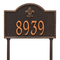 Bayou Vista Address Plaque with a Oil Rubbed Bronze Finish, Standard Lawn Size with One Line of Text