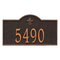 Bayou Vista Address Plaque with a Oil Rubbed Bronze Finish, Estate Wall Mount with One Line of Text