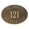 Large Hawthorne Oval Address Plaque with a Antique Brass