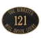 Large Hawthorne Oval Address Plaque with a Address Plaque Black & Gold
