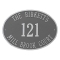 Large Hawthorne Oval Address Plaque with a Pewter & Silver