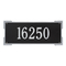 Rectangle Shape Address Plaque Named Roanoke with a Black & Silver Finish, Estate Wall with One Line of Text