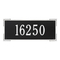 Rectangle Shape Address Plaque Named Roanoke with a Black & White Finish, Estate Wall with One Line of Text