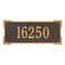 Rectangle Shape Address Plaque Named Roanoke with a Bronze & Gold Finish, Estate Wall with One Line of Text