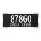 Rectangle Shape Address Plaque Named Roanoke with a Black & White Finish, Estate Wall with Two Lines of Text