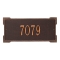 Rectangle Shape Address Plaque Named Roanoke with a Antique Copper Finish, Standard Wall with One Line of Text