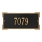 Rectangle Shape Address Plaque Named Roanoke with a Black & Gold Finish, Standard Wall with One Line of Text