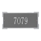 Rectangle Shape Address Plaque Named Roanoke with a Pewter & Silver Finish, Standard Wall with One Line of Text