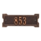 Rectangle Shape Address Plaque Named Roanoke with a Antique Copper Plaque Petite Wall with One Line of Text