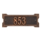 Rectangle Shape Address Plaque Named Roanoke with a Oil Rubbed Bronze Plaque Petite Wall with One Line of Text