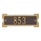 Rectangle Shape Address Plaque Named Roanoke with a Bronze & Gold Plaque Petite Wall with One Line of Text