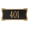Rectangle Shape Address Plaque Named Roanoke with a Black & Gold Plaque Mini Wall with One Line of Text