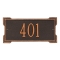 Rectangle Shape Address Plaque Named Roanoke with a Oil Rubbed Bronze Plaque Mini Wall with One Line of Text