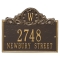 Rectangle Address Plaque with Acanthus surrounding your Monogram with a Bronze & Gold Finish