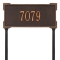 The Roanoke Rectangle Address Plaque with a Oil Rubbed Bronze Finish, Standard Lawn with One Line of Text
