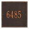 Personalized Square Oil Rubbed Bronze Finish, Standard Wall with One Line of Text