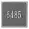Personalized Square Pewter & Silver Finish, Standard Wall with One Line of Text
