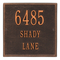 Personalized Square Oil Rubbed Bronze Finish, Standard Wall with Three Lines of Text
