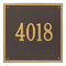 Personalized Square Bronze & Gold Finish, Estate Wall with One Line of Text