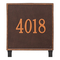 Personalized Square Antique Copper Finish, Estate Lawn with One Line of Text