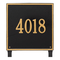 Personalized Square Black & Gold Finish, Estate Lawn with One Line of Text