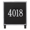 Personalized Square Black & Silver Finish, Estate Lawn with One Line of Text