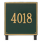 Personalized Square Green & Gold Finish, Estate Lawn with One Line of Text