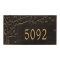 Personalized Spring Blossom Black & Gold Finish, Estate Wall with One Line of Text
