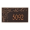 Personalized Spring Blossom Oil Rubbed Bronze Finish, Estate Wall with One Line of Text