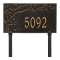 Personalized Spring Blossom Black & Gold Finish, Estate Lawn with One Line of Text