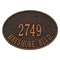 Hawthorne Oval Address Plaque with a Oil Rubbed Bronze Finish, Standard Wall Mount with Two Lines of Text