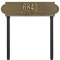Personalized Richmond Antique Brass Finish, Estate Lawn with Two Lines of Text