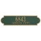 Personalized Richmond Green & Gold Finish, Estate Wall with Two Lines of Text