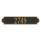 Personalized Richmond Horizontal Black & Gold Finish, Standard Wall with One Line of Text