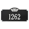 Address Plaque with your Monogram with a Black & White Finish, Estate Wall Mount with One Line of Text