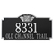 Address Plaque with your Monogram with a Black & Silver Finish, Estate Wall Mount with Two Lines of Text