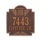Square Shaped Address Plaque with your Monogram with a Antique Copper Finish