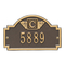 Square Shaped Address Plaque with your Monogram with a Bronze & Gold Finish, Petite Wall Mount with One Line of Text