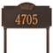 Square Shaped Address Plaque with your Monogram with a Oil Rubbed Bronze Finish, Estate Lawn Size with One Line of Text