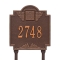 Lawn Style Square Shaped Address Plaque with your Monogram with a Antique Copper Finish