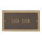 Rectangle Shape Double Line Address Plaque with a Bronze & Gold Finish, Standard Wall Mount with One Line of Text