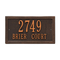 Rectangle Shape Double Line Address Plaque with a Oil Rubbed Bronze Finish, Standard Wall Mount with Two Lines of Text